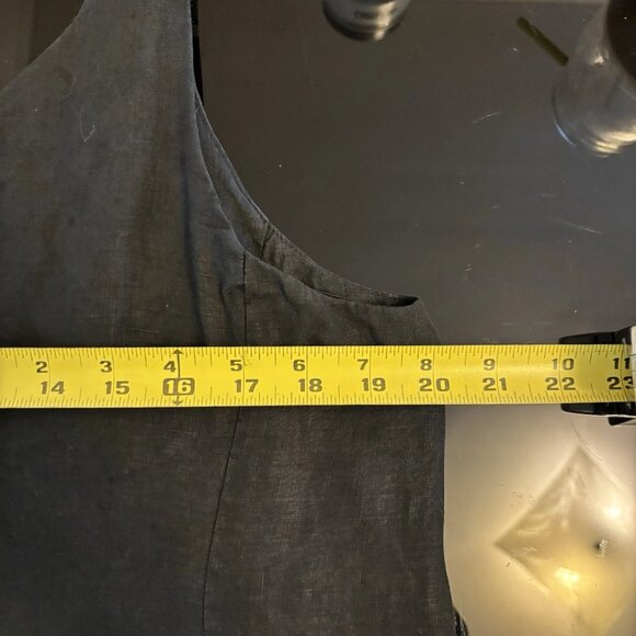 EILEEN FISHER Dress 100% Irish Linen Tank Sheath M Lagenlook Minimalist - Picture 7 of 8